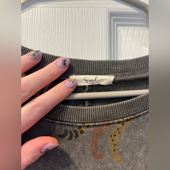 Easel Cheetah Print T Shirt Dress - Picture 3 of 4